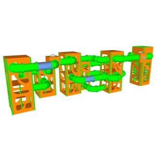 Indoor torens met buizen