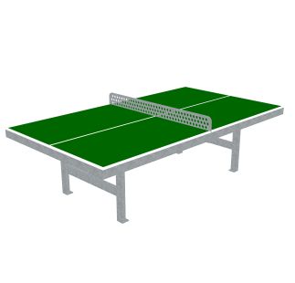 Metalen tafeltennistafel groen