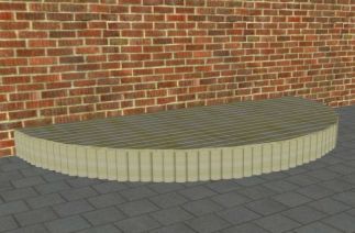 Podium halfrond Ø 3 meter