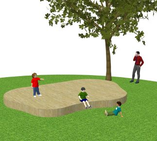 Podium ronding 4 x 6 meter