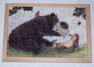 Prentenboekpuzzel een gat in mijn emmer