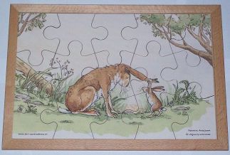 Prentenboekpuzzel raad eens hoeveel ik van je hou