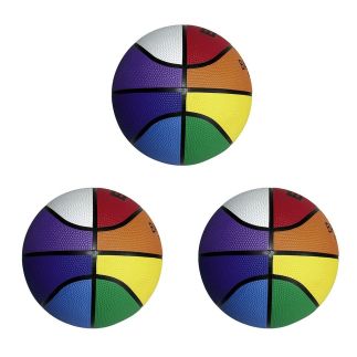 Set van 3 basketballen regenboog