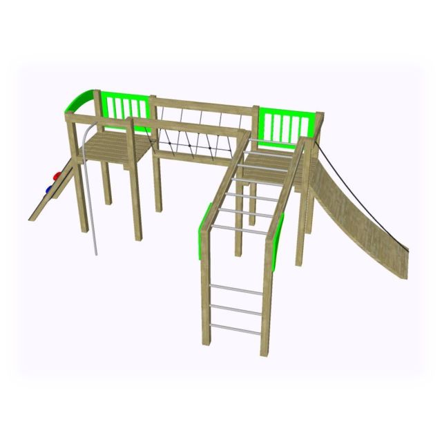 Speeltoestel Berenbrug hout groen