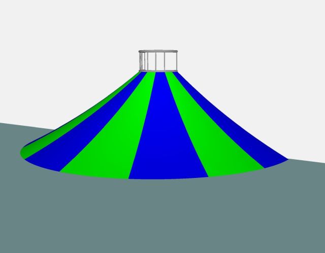 Vulkaan half rond