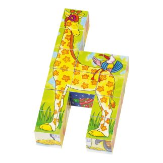 Blokkenpuzzel vrolijke dieren