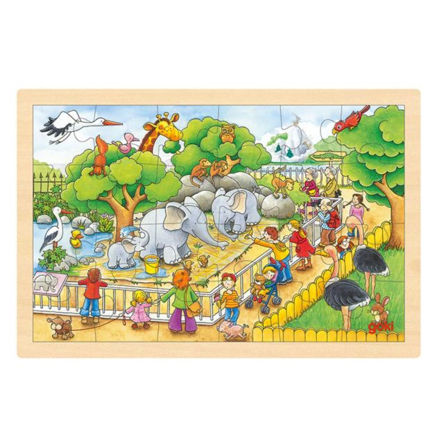 Puzzel op bezoek in de zoo