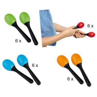 Set van 24 plastic ei Maracassen