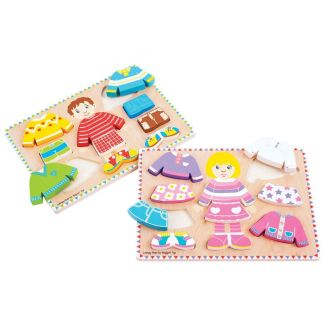 Set van 2 aankleedpuzzels