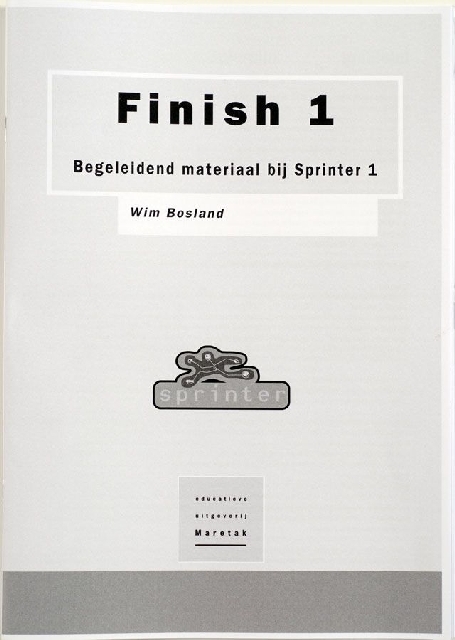 Finish 1, begeleidend materiaal bij sprinter 1