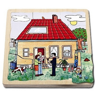 Lagenpuzzel huizenbouw