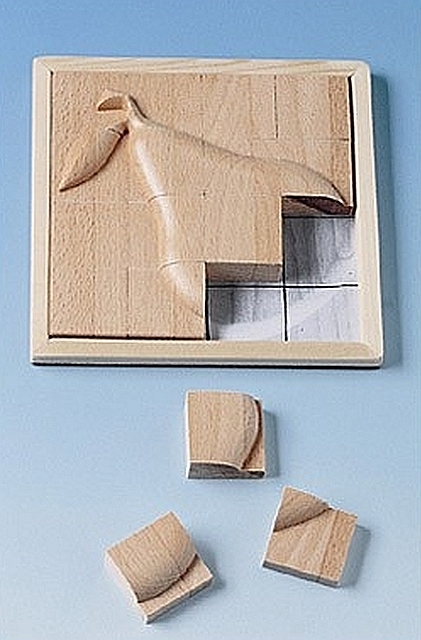 Reliëf puzzel peer