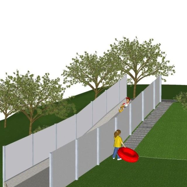 Bandenbaan heuvel metaal