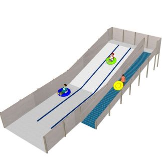 Bandenbaan hout driedubbel