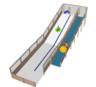 Bandenbaan hout dubbel