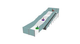 Bandenbaan metaal golf extra breed platformhoogte 3 meter