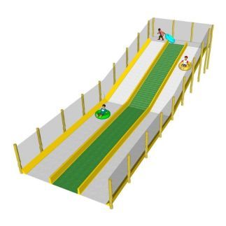 Bandenbaan Robinia trap in het midden