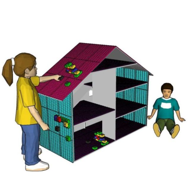 Bouwstenen speelhuisje