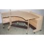 Hoekbank blank hout