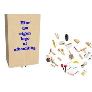 Muziekkast 1 afbeelding naar keuze met muziekinstrumenten
