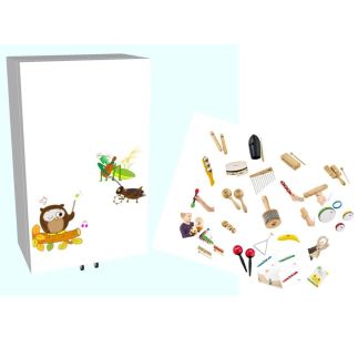 Muziekkast 1 dieren met muziekinstrumenten