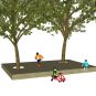 Podium 2 bomen 4 x 6 meter
