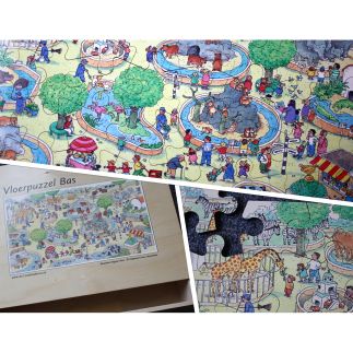 Vloerpuzzel Bas in de dierentuin