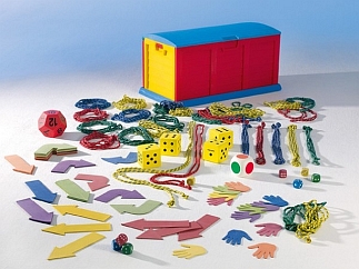 Bontgekleurde REUZENKIST nr.4  met inhoud