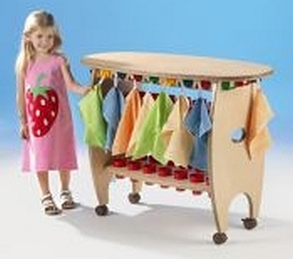 Handdoek- en tandenpoetswagen met 60 haken