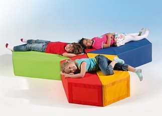 Trapeziumvormige bouwstenenSet Knuffelbloem