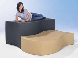 Tweezitselement  Golfvormig Leder 80cm